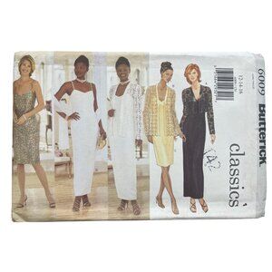 Butterick 6009 Sewing Pattern Sizes 12-14-16 Misses Jacket Dress Scarf UNCUT